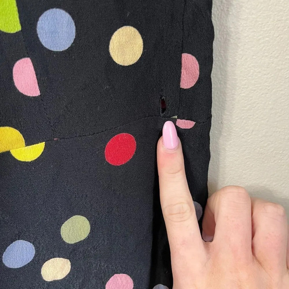 Rails Womens Multicolor Wrap Dress XS Koreen Retro Dot Ruffle Flutter Sleeve - Picture 6 of 11